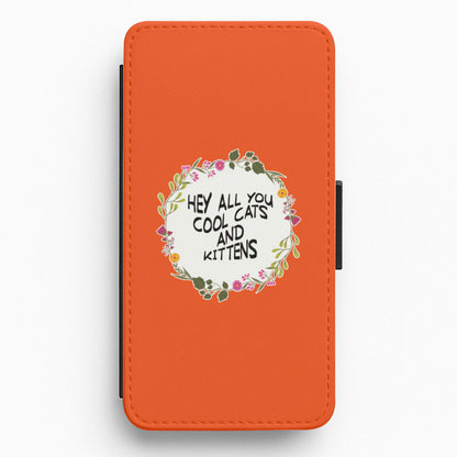 Hey All You Cool Cats And Kittens - Tiger King Flip / Wallet Phone Case