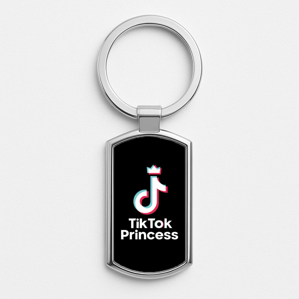 TikTok Princess Silver Keyring