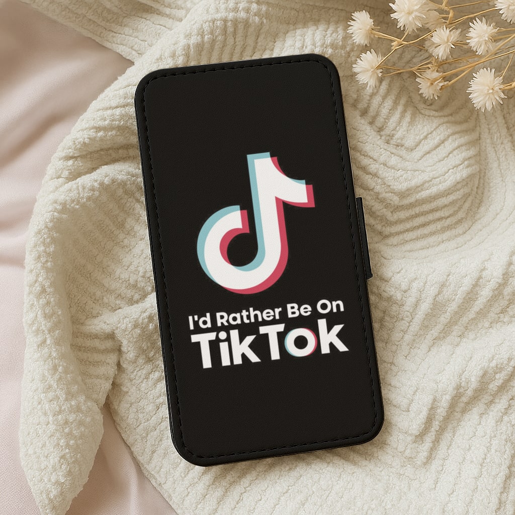 I'd Rather Be On TikTok Wallet Phone Case
