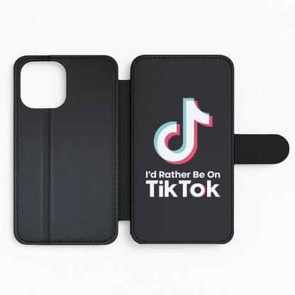 I'd Rather Be On TikTok Flip Phone Case