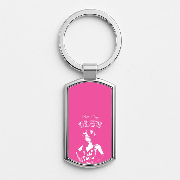 Pink Pony Club 2 Silver Keyring