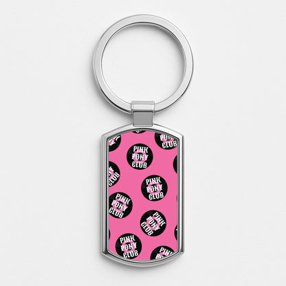Pink Pony Club 3 Silver Keyring