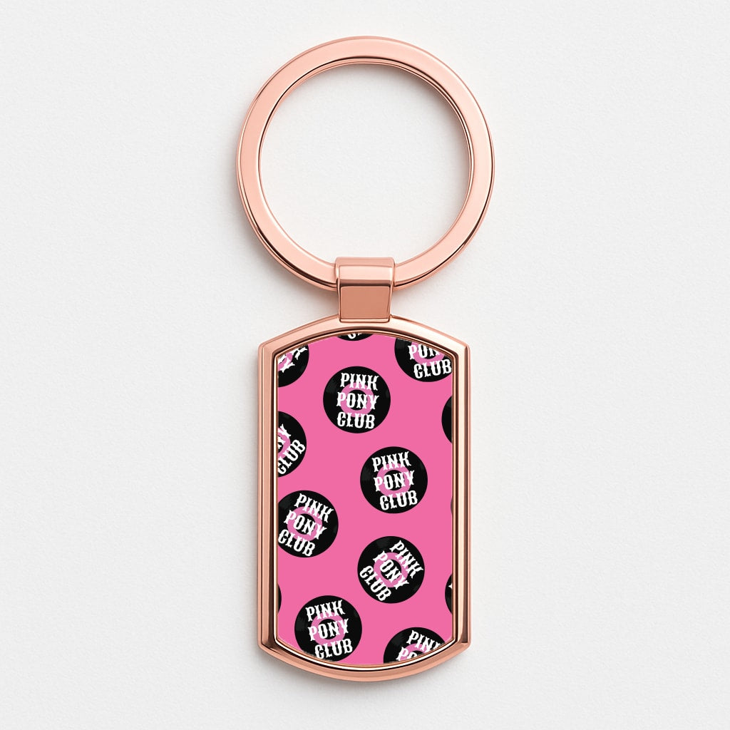 Pink Pony Club 3 Rose Gold Keyring