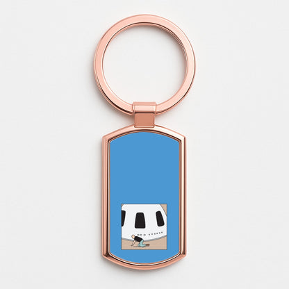 Jeff Falling Over Rose Gold Keyring