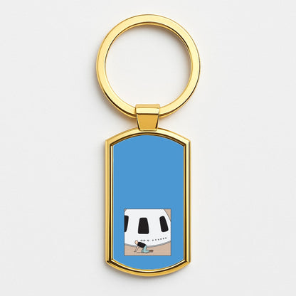 Jeff Falling Over Gold Keyring