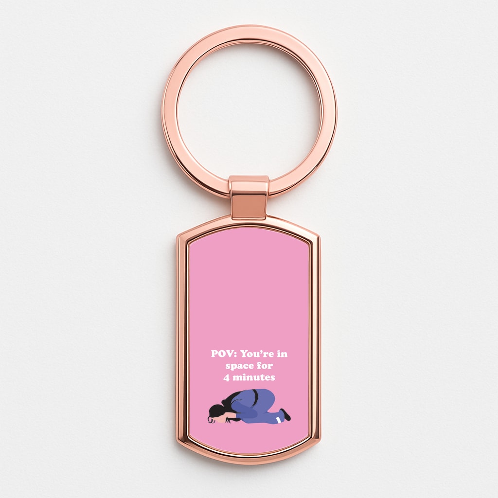 POV: You're In Space For 4 Minutes Rose Gold Keyring