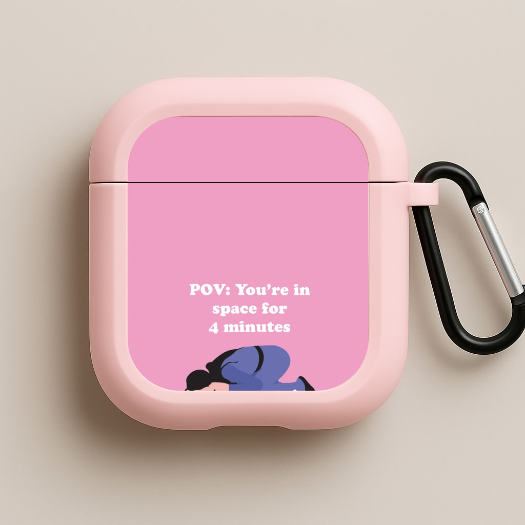 POV: You're In Space For 4 Minutes Pink AirPods Case