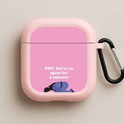 POV: You're In Space For 4 Minutes Pink AirPods Case