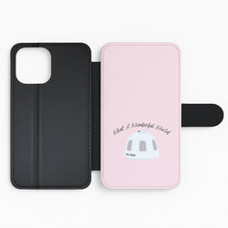 What A Wonderful World Space Launch Flip Phone Case