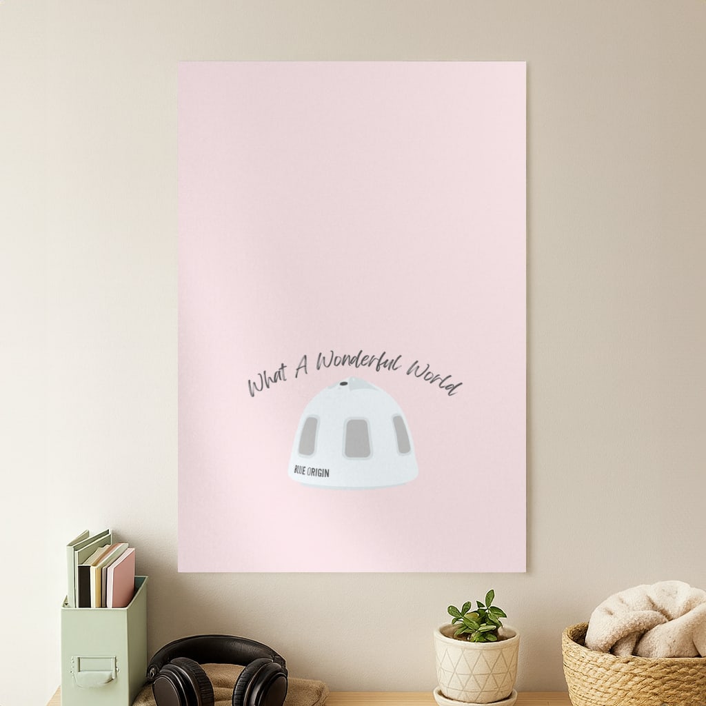 What A Wonderful World Space Launch Poster