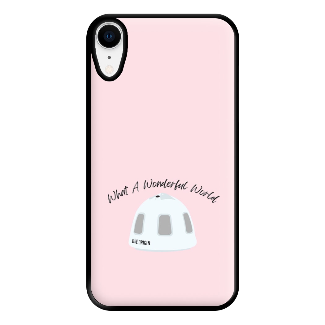 What A Wonderful World Space Launch Phone Case for iPhone XR