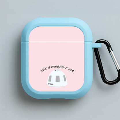 What A Wonderful World Space Launch Blue AirPods Case