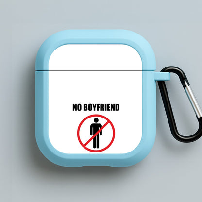 No Boyfriend No Problem Blue AirPods Case