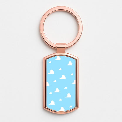 Andy's Bedroom Wallpaper Rose Gold Keyring