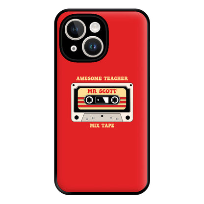 Awesome Teacher Mix Tape - Personalised Teachers Gift Phone Case for iPhone 14 Plus