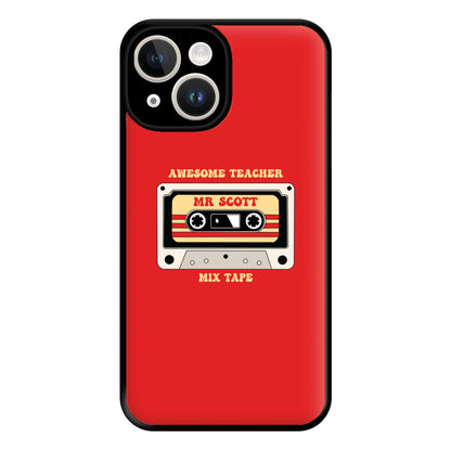 Awesome Teacher Mix Tape - Personalised Teachers Gift Phone Case for iPhone 14