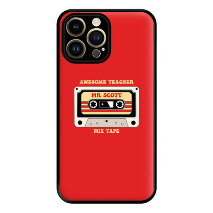 Awesome Teacher Mix Tape - Personalised Teachers Gift Phone Case for iPhone 14 Pro Max