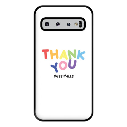 Thank You - Personalised Teachers Gift Phone Case for Galaxy S10 Plus