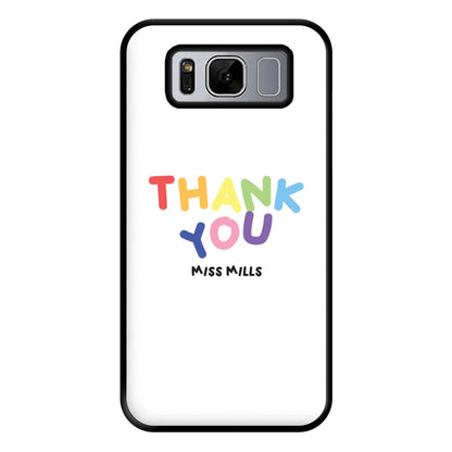 Thank You - Personalised Teachers Gift Phone Case for Galaxy S8 Plus