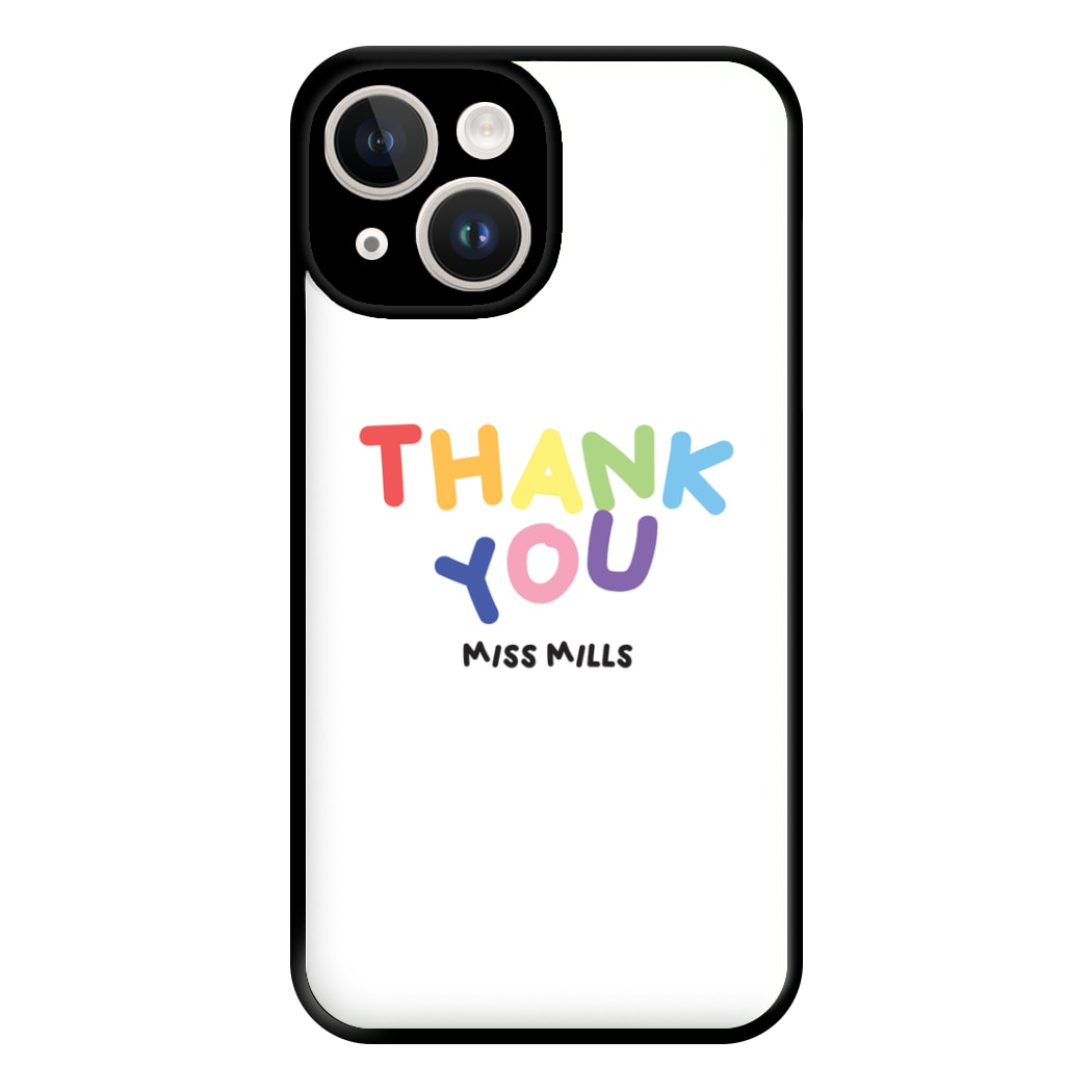 Thank You - Personalised Teachers Gift Phone Case for iPhone 14