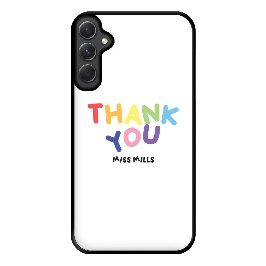 Thank You - Personalised Teachers Gift Phone Case for Galaxy A34