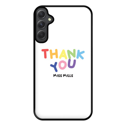 Thank You - Personalised Teachers Gift Phone Case for Galaxy A34