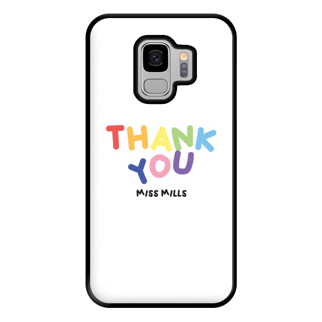 Thank You - Personalised Teachers Gift Phone Case for Galaxy S9 Plus