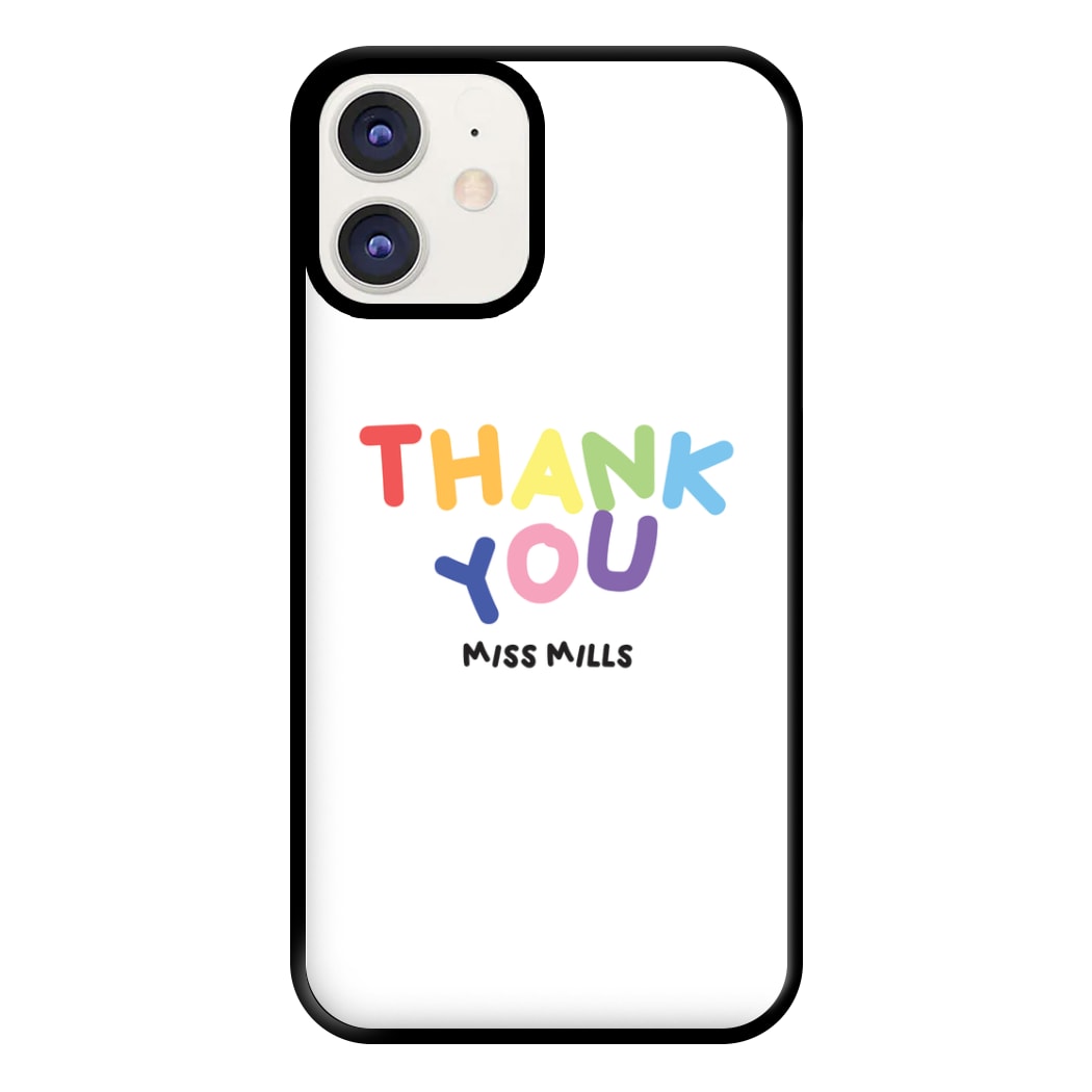 Thank You - Personalised Teachers Gift Phone Case for iPhone 12 / 12 Pro