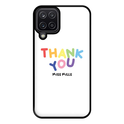 Thank You - Personalised Teachers Gift Phone Case for Galaxy A12