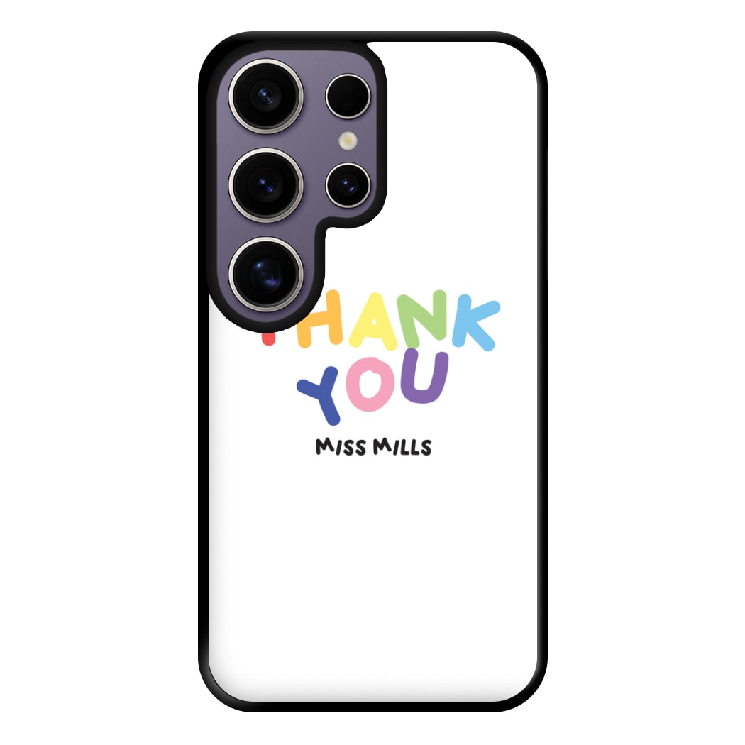 Thank You - Personalised Teachers Gift Phone Case for Galaxy S25 Ultra