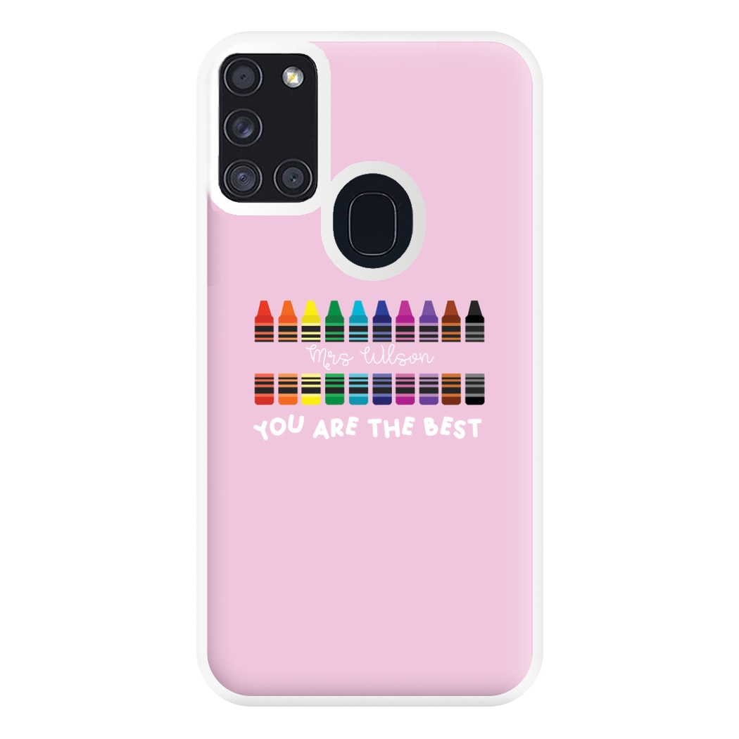 You Are The Best - Personalised Teachers Gift Phone Case for Galaxy A21s