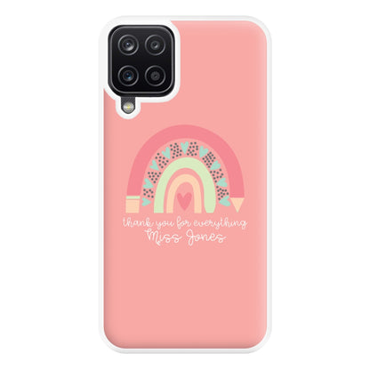 Thank You For Everything - Personalised Teachers Gift Phone Case for Galaxy A12