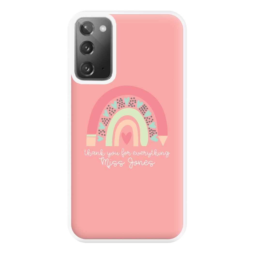 Thank You For Everything - Personalised Teachers Gift Phone Case for Galaxy Note 20 Ultra