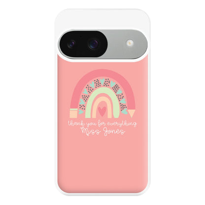 Thank You For Everything - Personalised Teachers Gift Phone Case for Google Pixel 9 / 9 Pro