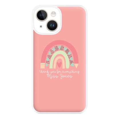 Thank You For Everything - Personalised Teachers Gift Phone Case for iPhone 14