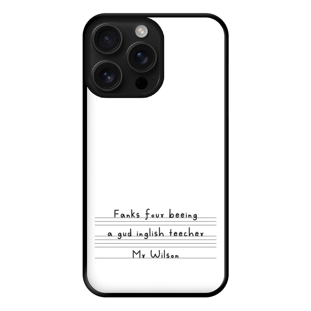 English Teacher - Personalised Teachers Gift Phone Case for iPhone 16 Pro Max