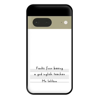 English Teacher - Personalised Teachers Gift Phone Case for Google Pixel 7a