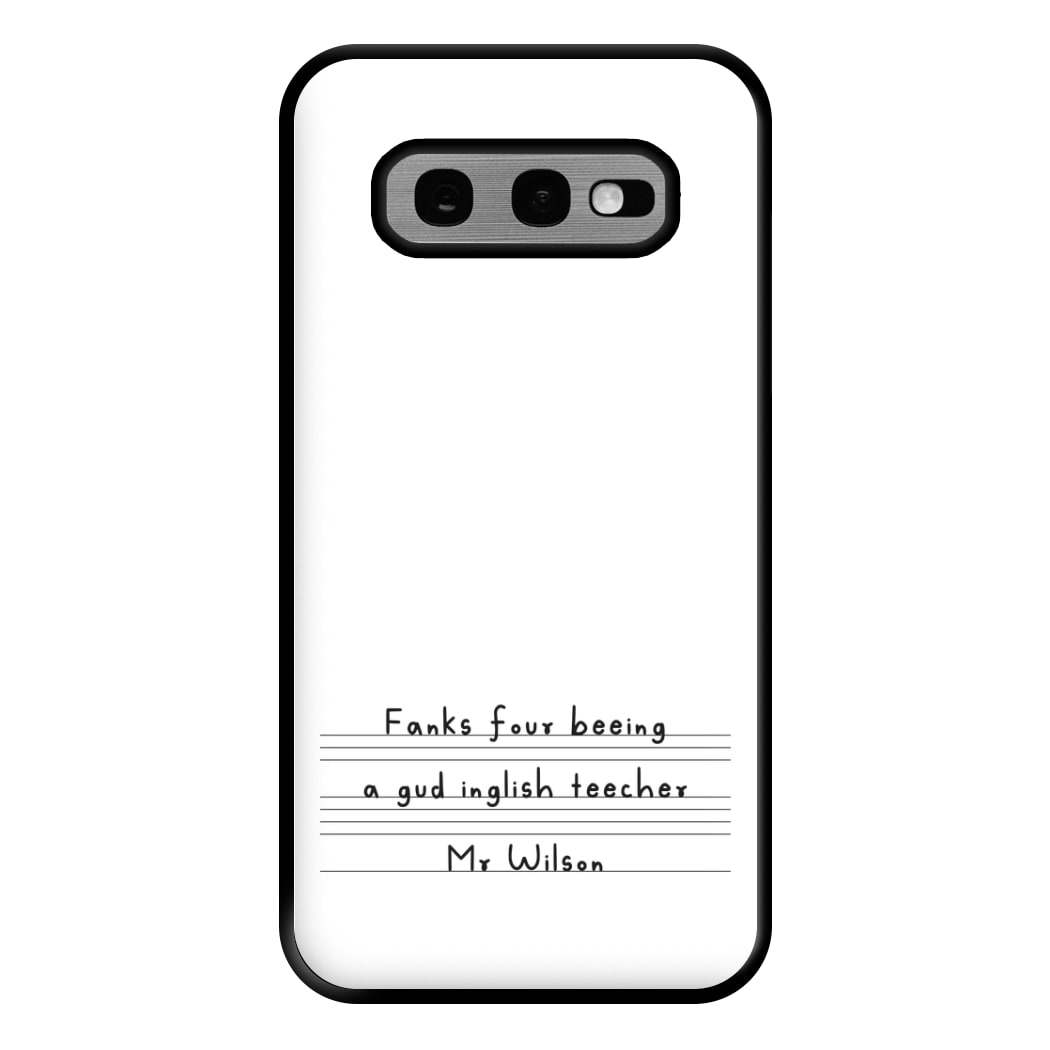 English Teacher - Personalised Teachers Gift Phone Case for Galaxy S10e