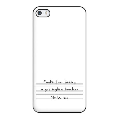 English Teacher - Personalised Teachers Gift Phone Case for iPhone 5 / 5s / SE 2016