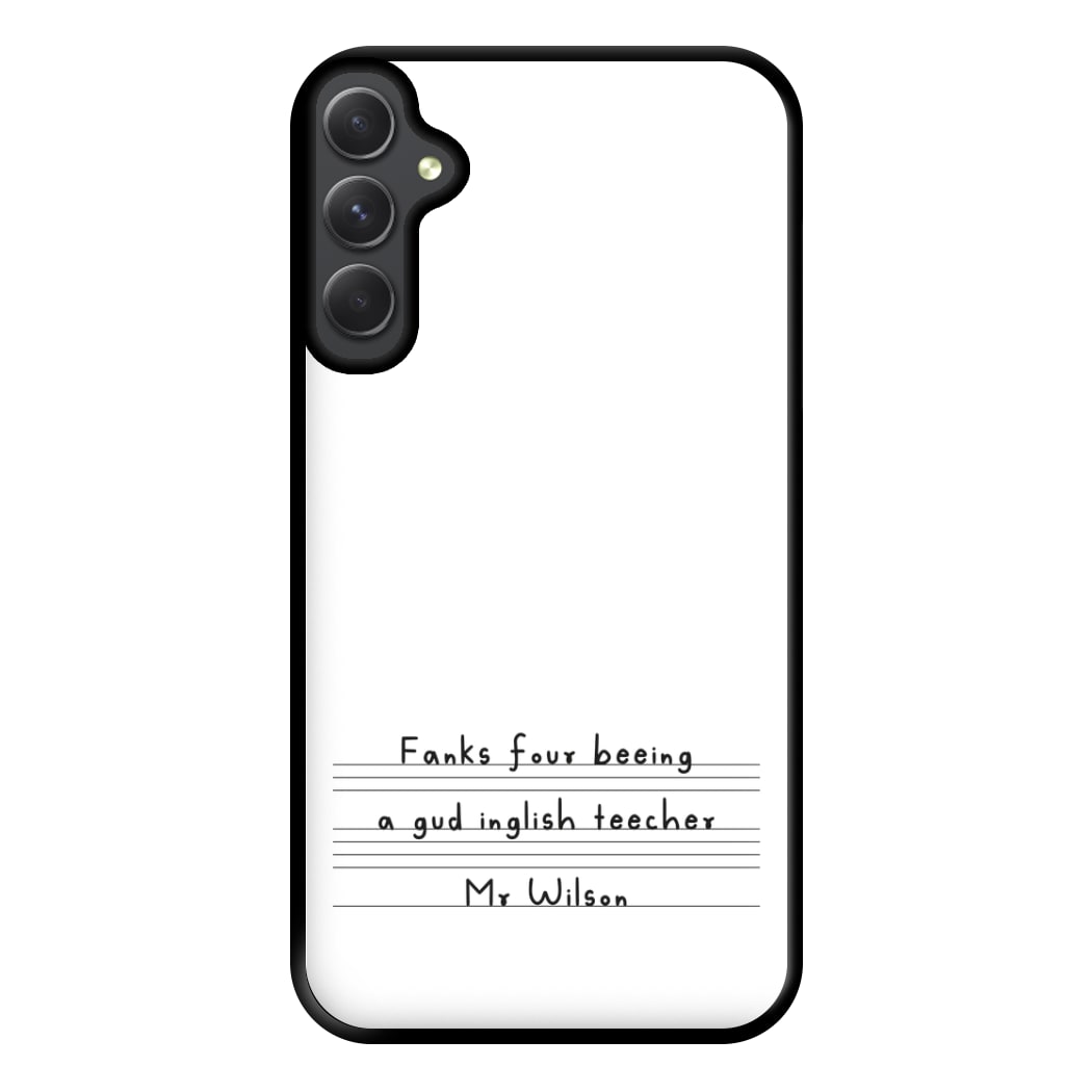 English Teacher - Personalised Teachers Gift Phone Case for Galaxy A34