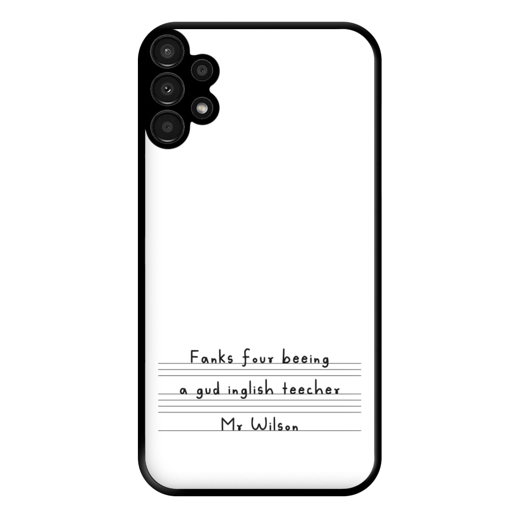 English Teacher - Personalised Teachers Gift Phone Case for Galaxy A13