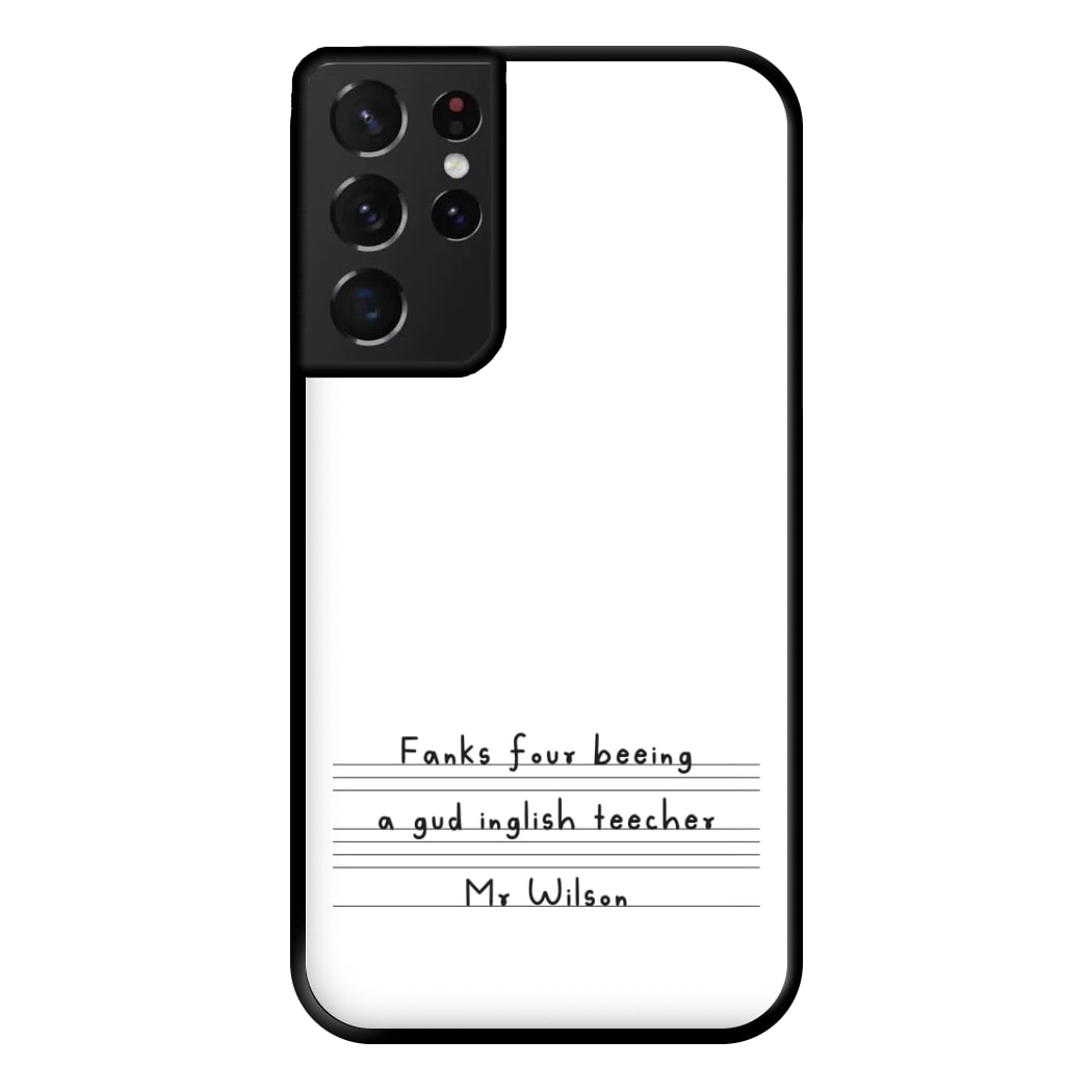 English Teacher - Personalised Teachers Gift Phone Case for Galaxy S21 Ultra