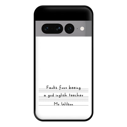 English Teacher - Personalised Teachers Gift Phone Case for Google Pixel 7 Pro