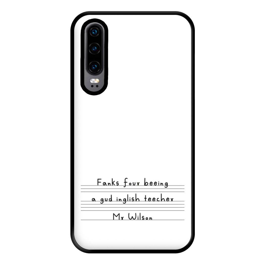 English Teacher - Personalised Teachers Gift Phone Case for Huawei P30