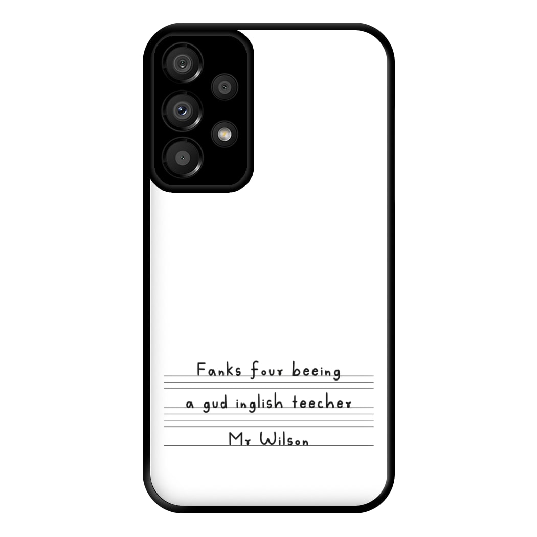 English Teacher - Personalised Teachers Gift Phone Case for Galaxy A33