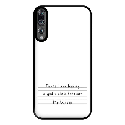 English Teacher - Personalised Teachers Gift Phone Case for Huawei P20 Pro