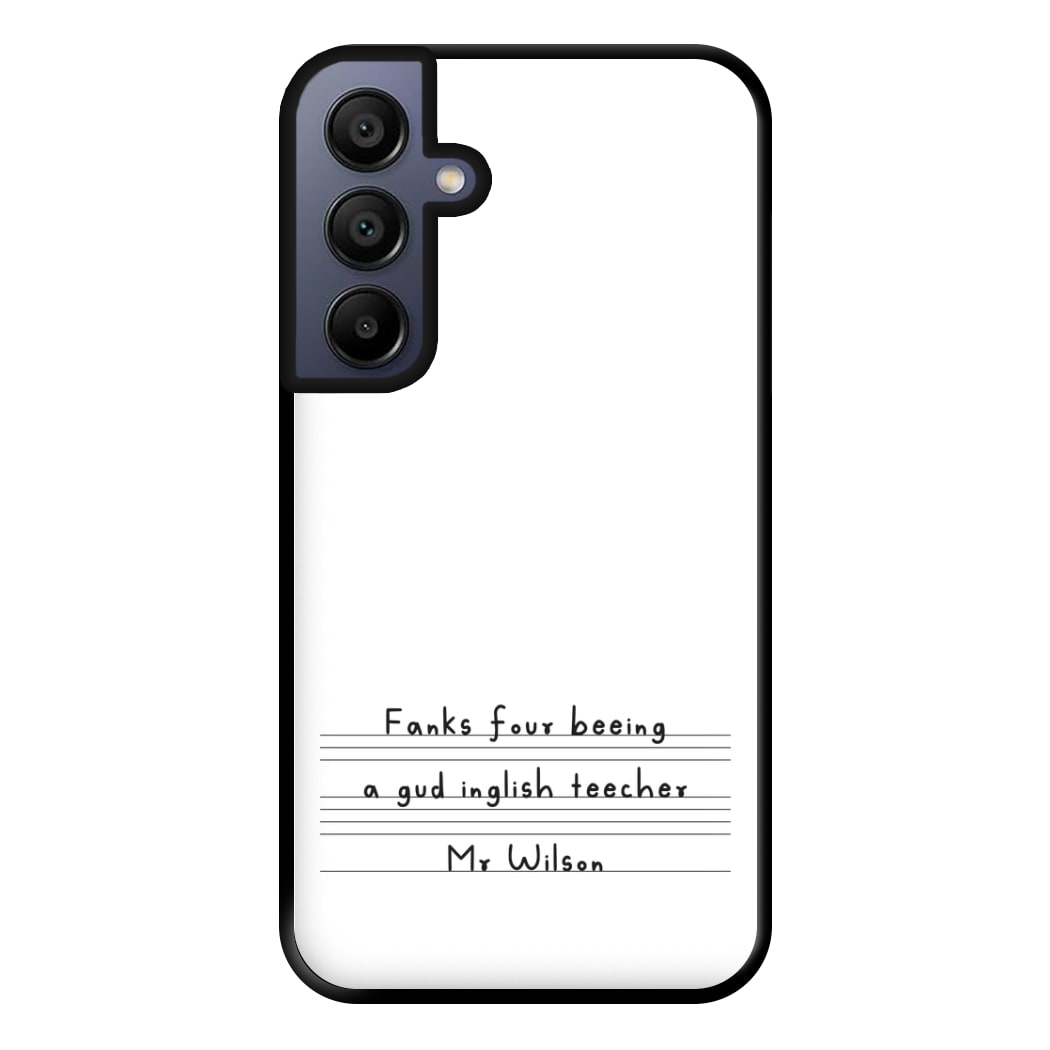 English Teacher - Personalised Teachers Gift Phone Case for Galaxy A15