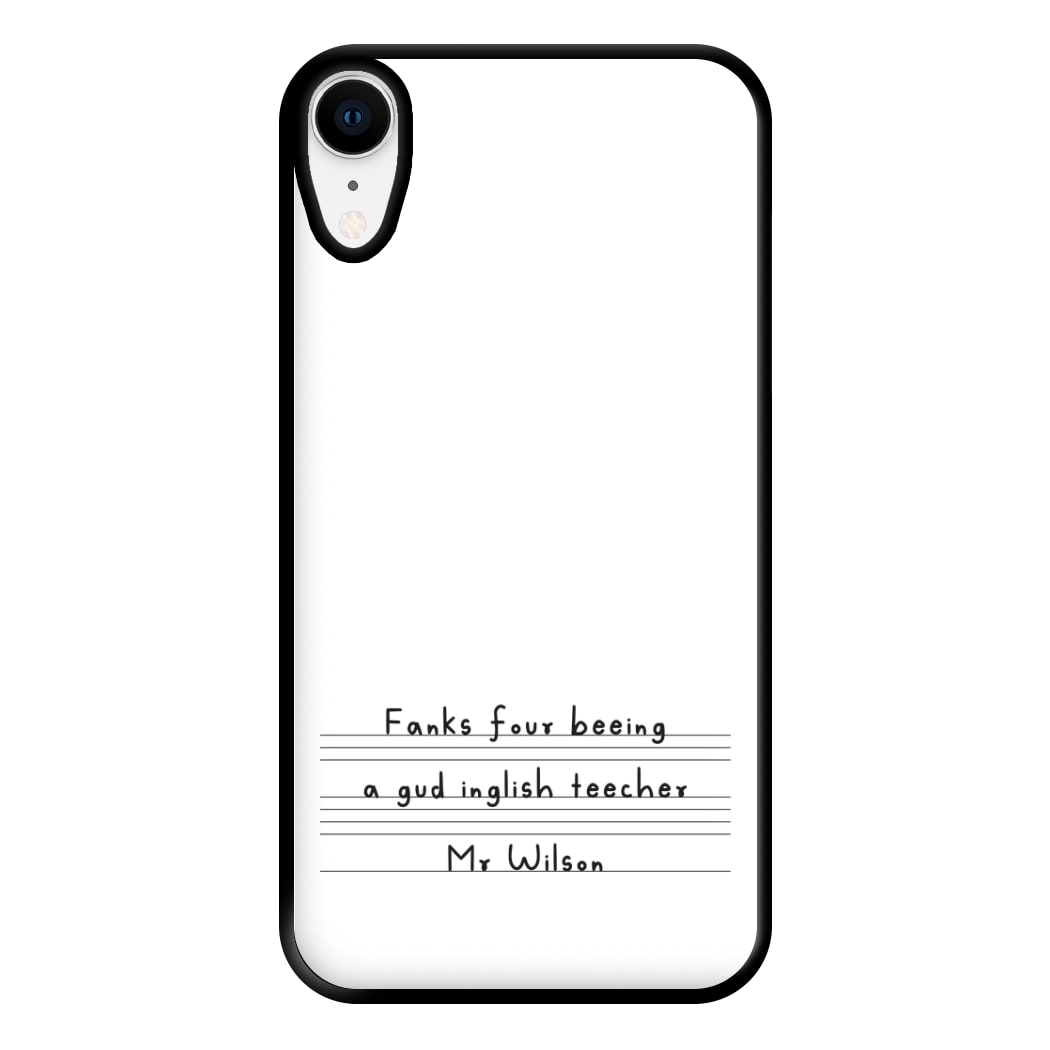 English Teacher - Personalised Teachers Gift Phone Case for iPhone XR