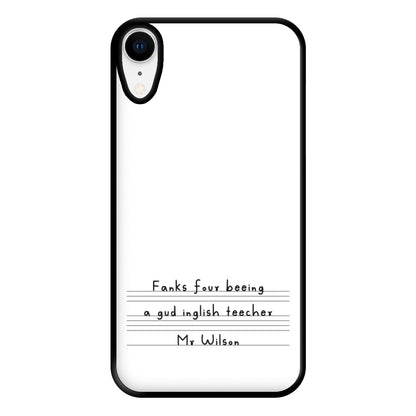 English Teacher - Personalised Teachers Gift Phone Case for iPhone XR