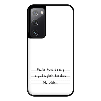 English Teacher - Personalised Teachers Gift Phone Case for Galaxy S20FE